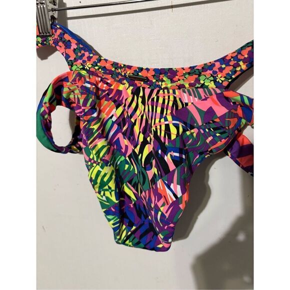 Brand New Maje Women's Size XL Tropical Vibrant High Rise Bikini Bottom Swimwear - Picture 6 of 6
